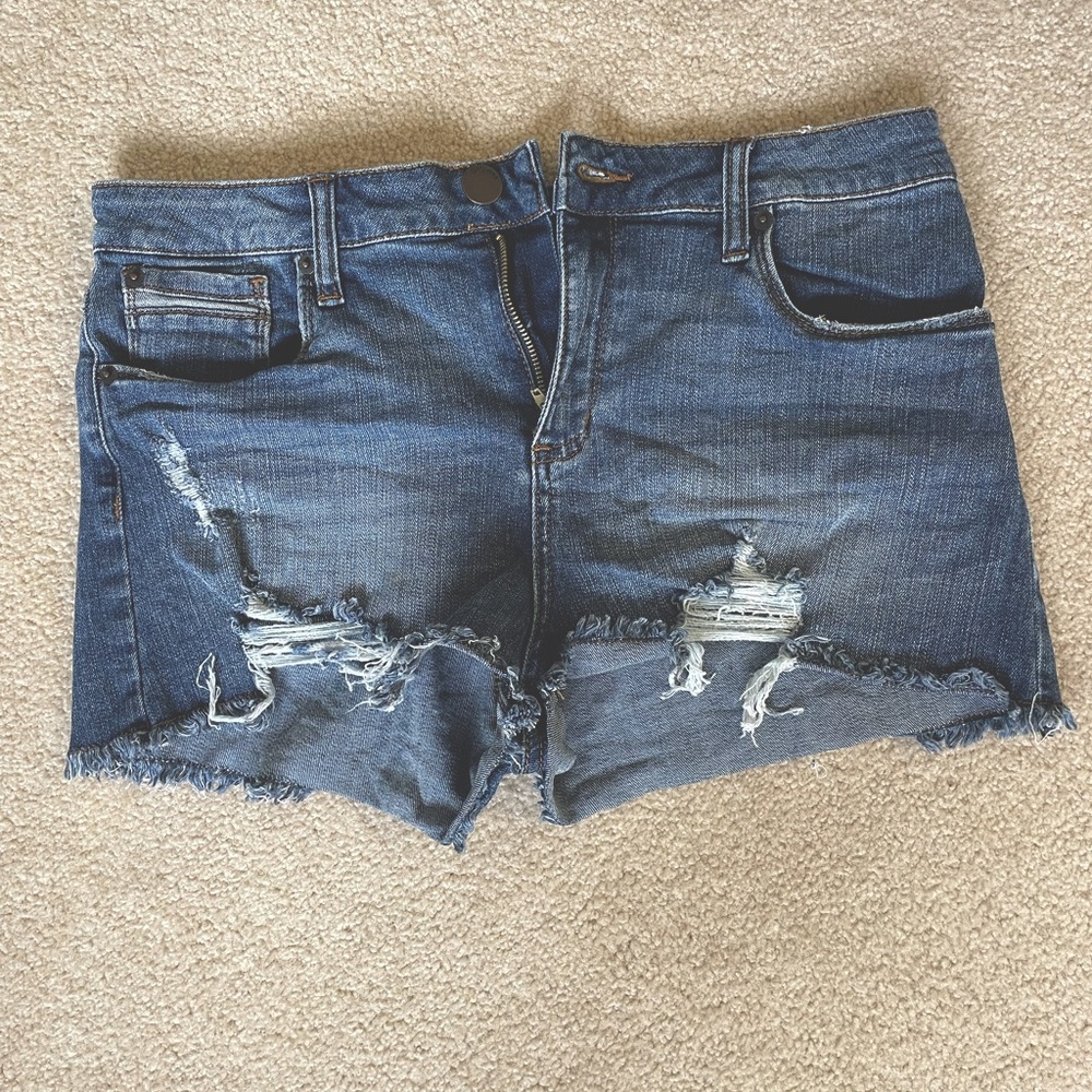 Ripped Denim Shorts